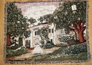 Vom Winde verweht Jacquard Wohndecke "Scarlett At Tara" Baumwolle Chatham 1994 - Bild 1 von 12