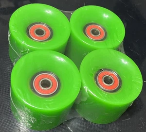 60mm Longboard Rollen mit Kugellagern Skateboard Wheel 80A, grün 4er Pack - Bild 1 von 3
