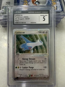📈Rare🔥 CGC 5 Latios ex 2003 EX Drache 94/97 Holo Pokemon Karte 🏎️ 💨SCHNELLER Versand - Bild 1 von 3