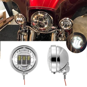 4.5" Fog Light Lamp W/Housing Bucket For Harley Electra Glide Ultra Classic - Picture 1 of 11