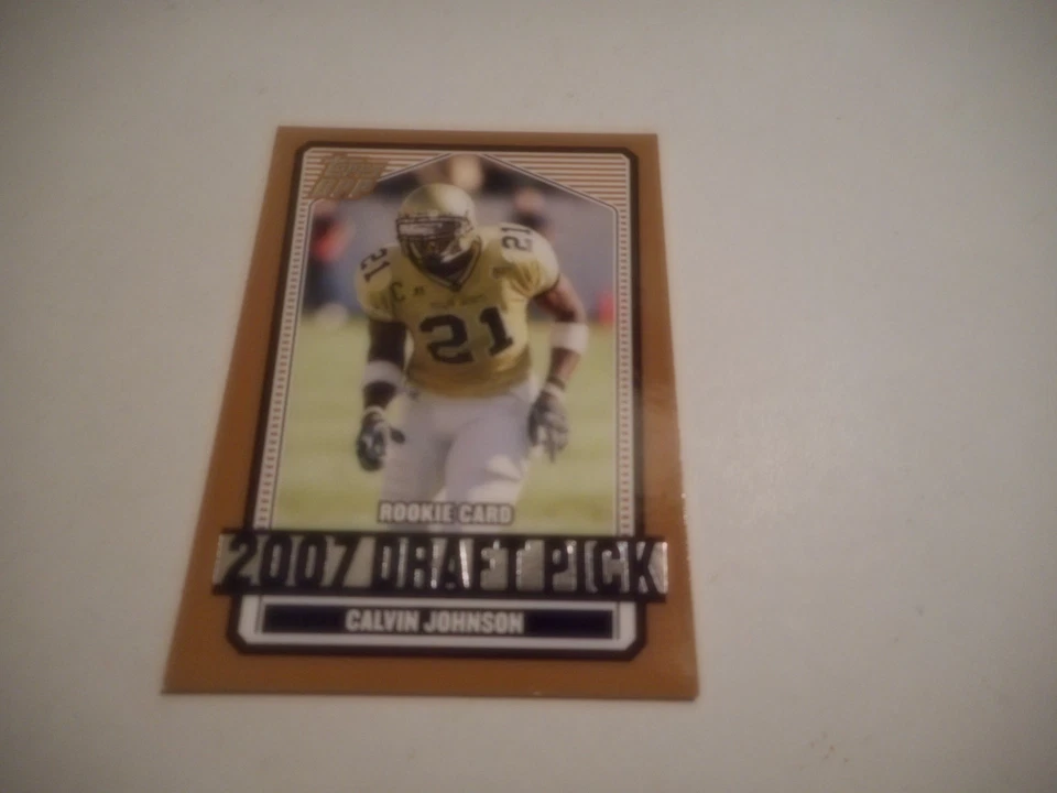 Calvin Johnson 2007 Topps Draft Picks & Prospects Rookie #132 Detroit Lions HOF - Image 1 of 1