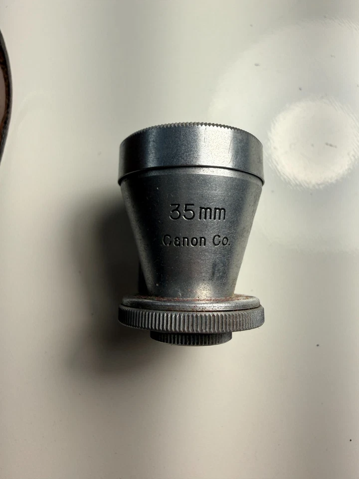 Canon 35mm view finder vintage with case 银色 — 第 1/4 张图片