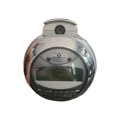 Jensen JCR-220 Projection Clock Radio Alarm in White & Silver  - Image 1 of 4