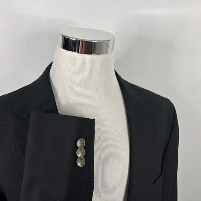 Dockers 50R Blazer Wool Blend Black Pewter Two Button Lined Vented - Image 1 of 4