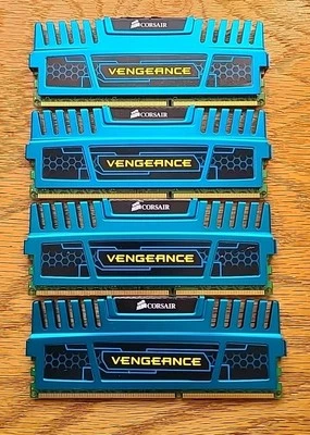 Corsair Vengeance 16 GB (4x4GB) DIMM 1600 PC3-12800 DDR3 (CMZ8GX3M2A1600C9B) - Image 1 of 3