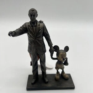 Walt Disney and Mickey Mouse Partners Sketchbook Bronze Toned Ornament 5” H - Picture 1 of 4