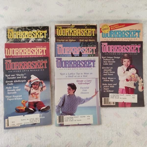 Lot  of 8 Vintage Workbasket 1985  Crochet Knit - Picture 1 of 9