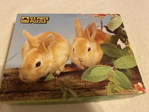 Vtg Golden Little Charmers Bunny Bunnies Buddies Puzzle 1985 11.5" X 15" Easter - Picture 1 of 5