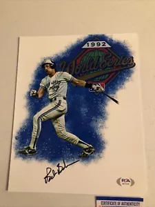TORONTO BLUE JAYS- PAT BORDERS SIGNED AUTOGRAPH 8x10 PHOTO PIC PSA COA 92 WS MVP - Picture 1 of 8
