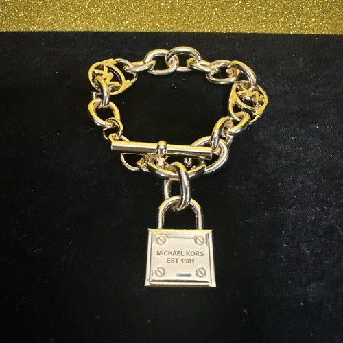 MK Michael Kors Charms Bracciale Braccialetto Donna Gioielli Tono Oro 8 Pollici