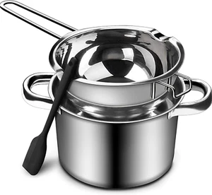 1000ML/1QT Double Boiler Chocolate Melting Pot with 2.3 QT 304 Stainless Steel - Picture 1 of 12