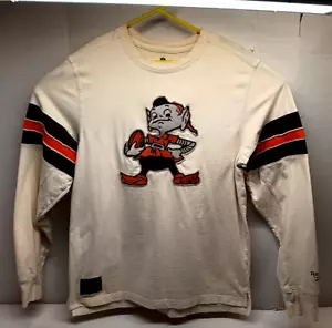 Maglia Reebok NFL Vintage Collection Cleveland Browns L/S LOGO CUCITO TAGLIA MED OTTIME CONDIZIONI - Foto 1 di 5