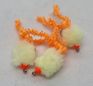 Leggs, Cheese eggstacy egg fly with twin Tangerine fnf chewing gum tails. 
