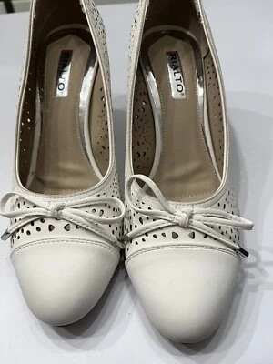 Tacones de cuña Rialto para mujer color crema marfil cuña talla 11 Foto 1 de 4
