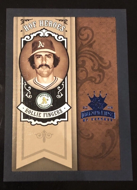 2005 Diamond Kings ROLLIE FINGERS HOF Heroes Framed Blue SP #d 45/100!  - Image 1 of 2