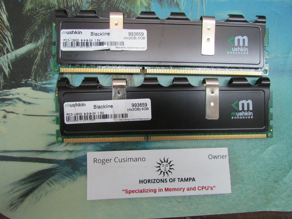 Mushkin Enhanced Blackline 4GB (2x2GB) RAM PC3-10600 DDR3-1600MHz SDRAM 993659 - Image 1 of 1