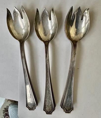 Fairfax by Durgin Gorham Sterling Silver Cake Ice Cream Spork Custom Made 5 3/4" Cover