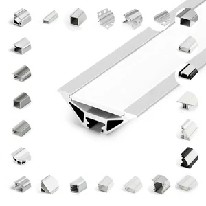Profile LED ab 1m bis 2m  ALU Profil / Leiste / Schiene für Stripe Lichtleiste - Bild 1 von 56