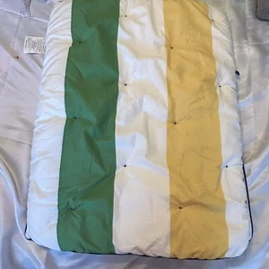 Pottery Barn Kids Rugby Wide Stripe Green Yellow Standard Pillow Sham EUC - Picture 1 of 3