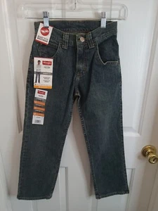 Wrangler Jeans Size 8. (straight Fit Slim) New Dark Wash Adjustable Waist - Picture 1 of 16