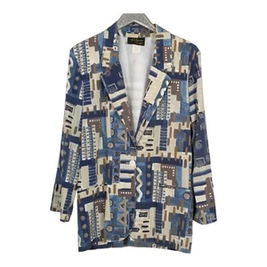 VTG. 80's Toni Garment x C.C. Magic One-Button Grandpa Blazer Size Large - Picture 1 of 6