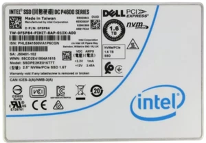 F5P84 Dell Intel 1.6TB DC P4600 NVME PCI-E U.2 2.5'' SSD 0F5P84 SSDPE2KE016T7T - Imagen 1 de 1
