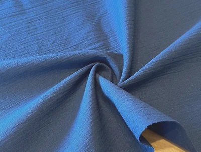 Reed Cotton Crepe/Width 43inch/by the half-yard/OffWhite/Crafted Japan/Navy - Image 1 of 4