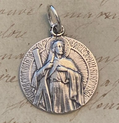 St Andrew Cross Medal - Sterling Silver Antique Replica  - Image 1 of 3