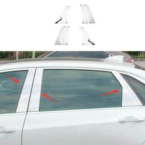 6P FOR Cadillac CT6 2016-2019 Chrome Stainless Window BC Pillar Posts Cover Trim - Picture 1 of 10
