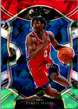 TYRESE MAXEY 2020-21 Panini Select RED GREEN CRACKED ICE PRIZM Rookie Card #81 