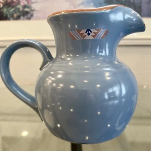 Noritake Blue Adobe Pitcher 8678, Stoneware 2 Quart & Creamer - Picture 1 of 5