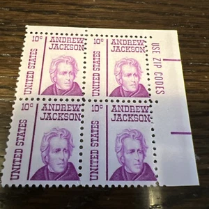 Scott# 1286 - 10 cent - Andrew Jackson - 1967 - MNH-Zip Block Of 4 Stamps-US - Picture 1 of 1