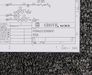Grove Crane RT63S Hydraulic Schematic Manual Diagram - Picture 1 of 1
