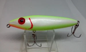 Vtg L&S MirrOlure TOP DOG Jr 84MR Pearl/Chartreuse 4" Topwater/Surface 3/4z Lure - Picture 1 of 7