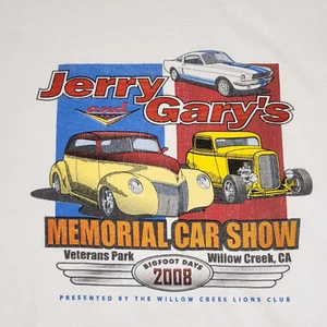 Jerry & Gary's Memorial Car Show T Shirt Mens Size 3XL Graphic Tee Cars Hotrods - Picture 1 of 8