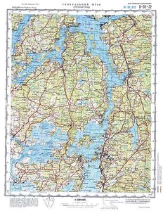 Russian Soviet Military Topographic Maps - STENUNGSUND (Sweden)1:100k, REPRINT - Picture 1 of 4