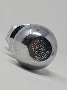 CURT Chrome Trailer Hitch Ball, 0-1BE 20,000 lbs, 2-5/16-Inch, V-5-t2 - Bild 1 von 4