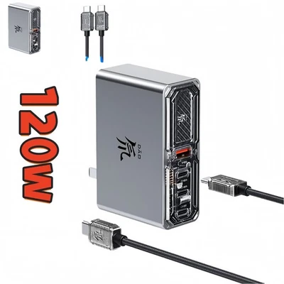 Зарядное устройство Nubia Red Magic 4 порта GaN — кабель PD 120 Вт подходит для Red Magic 9 8S Pro+ - Изображение 1 из 4