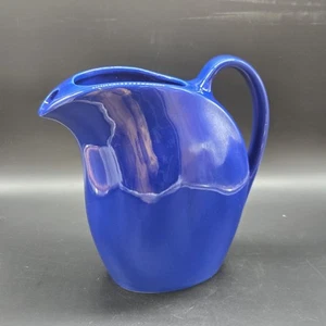 Hall Riviera Cobalt Blue Water Pitcher Ice Lip 2633 - Picture 1 of 9