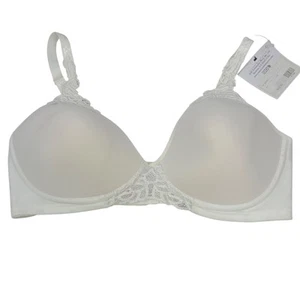 NWT American Breast Care White Wire-Free Masectomy Bra 36C Post Surgery Lace - Picture 1 of 12