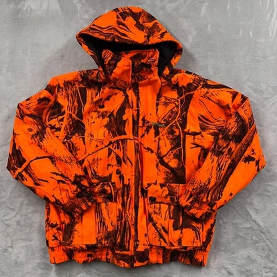 Chaqueta de caza Remington XL naranja brillante camuflaje abrigo aislante con capucha para hombre Foto 1 de 4
