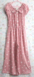 Lily Bleu Girls 6X Pink Hearts One Piece Outfit Heart Buttons *EUC* - Picture 1 of 4