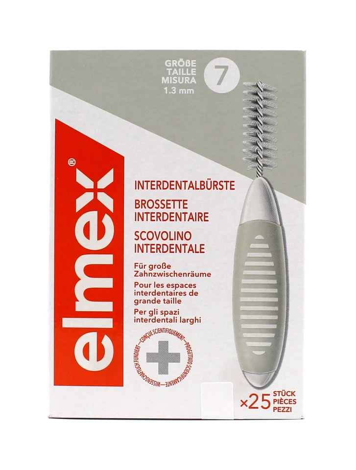 Elmex Interdentalbürste Grau XL ISO Gr. 7 1,3 mm 25 Stück , EAN8718951431355