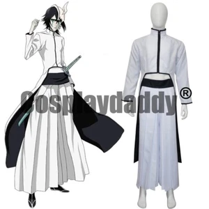 IN STOCK Bleach Espada Ulquiorra Cifer Cosplay Costume Arrancar Kimono Outfit - Picture 1 of 5