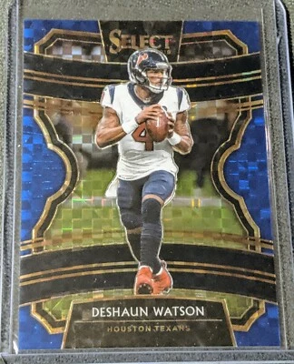 2019 Select Deshaun Watson Blue Checker Prizm /175 Houston Texans - Image 1 of 2