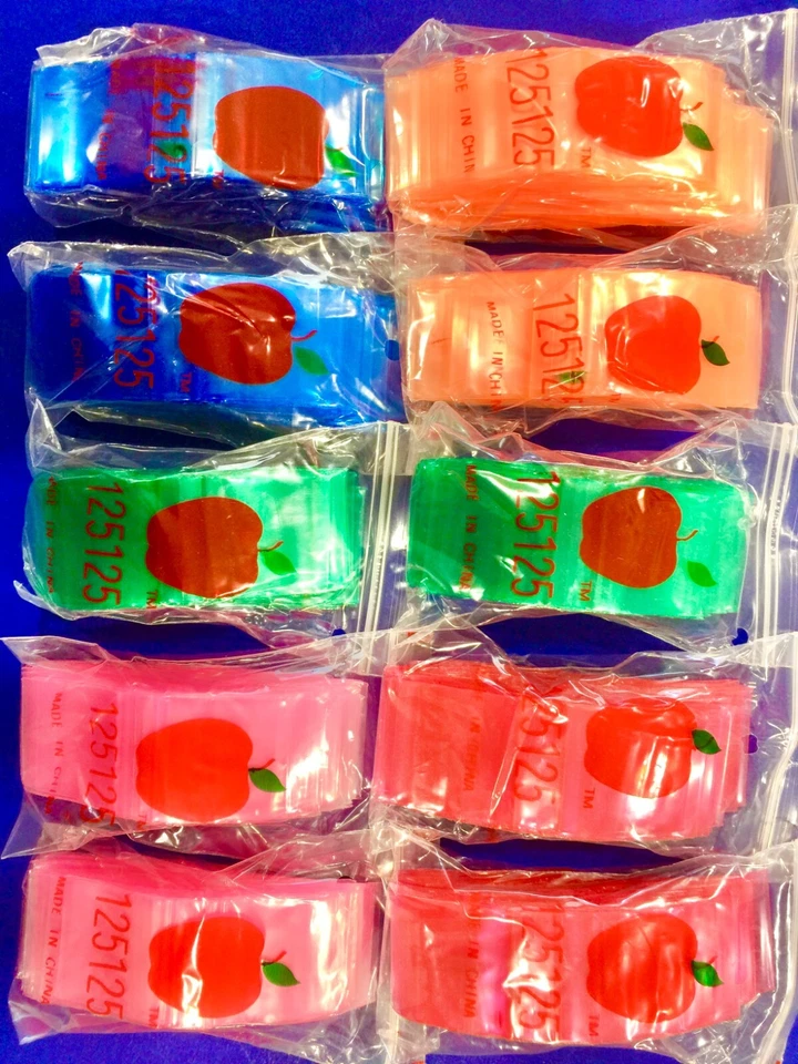 125125 MINI ZIP SEAL COLOR BAGS 1000PCS GREEN PINK BLUE ORANGE RED, 👀Details🔽 - Image 1 of 1
