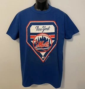 Vintage 1988 NEW YORK METS STARTER Blue T-SHIRT NWT NEW Old Stock X-LARGE - Picture 1 of 5
