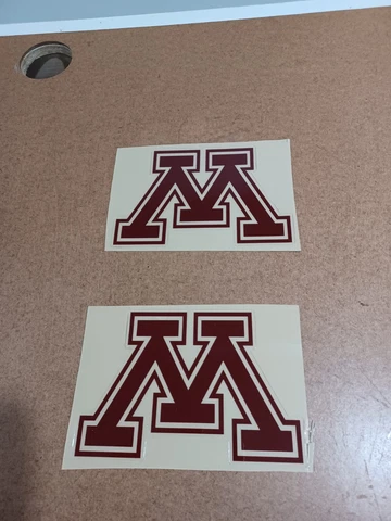 Minnesota Gophers Full Size Football Helmet Decals  20 Mils Cover