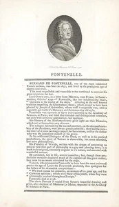 1794 Kupferstich "Fontenelle" (Berndard de Fontenelle, französischer Schriftsteller) - Bild 1 von 1