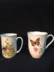 1 Lenox Butterfly Meadow Monarch Coffee Tea Mug / Cup & 1 Bird & Flowers Japan - Picture 1 of 12